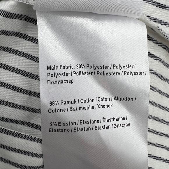 Anthropologie Exquise Maven Button-Front Pleated Shirt Dress Stripe - Picture 8 of 10